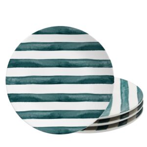 Jogo 4 Prato Raso de Cerâmica 29cm Verde Coup Green Trace Alleanza