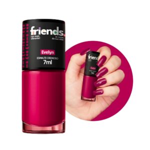 Esmalte Rosa Cremoso Evelyn Friends 7ml Cor Vibrante