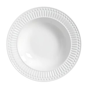 Prato Fundo de Cerâmica Branco 22cm Porto Brasil Caldos Sopas Roma