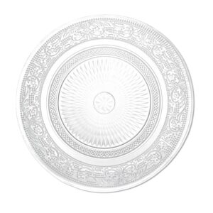 Jogo 4 Prato Raso de Jantar de Vidro Angel Transparente 25,5cm Lyor