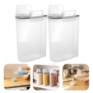 Kit 2 Pote Hermético Porta Mantimento Organizador Lavanderia com Copo Medidor 2,5L Lyor