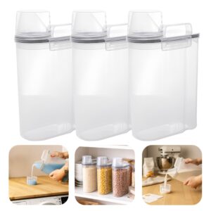 Kit 3 Pote Hermético Porta Mantimento Organizador Lavanderia com Copo Medidor 2,5L Lyor