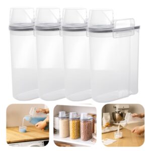 Kit 4 Pote Hermético Porta Mantimento Organizador Lavanderia com Copo Medidor 2,5L Lyor