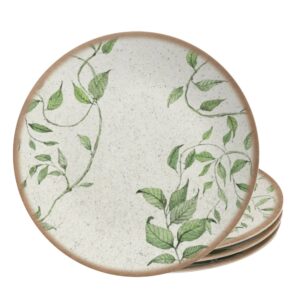 Jogo 4 Pratos Raso de Cerâmica Coup Tropical Leaves Alleanza 29cm