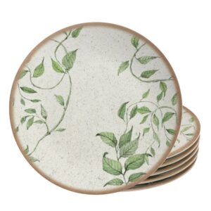 Jogo 6 Pratos Raso de Cerâmica Coup Tropical Leaves Alleanza 29cm