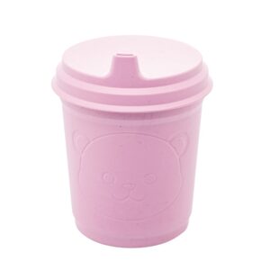 Copo Infantil Antivazamento com Tampa e Bico Urso Rosa 450ml Lyor
