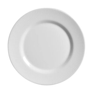 Prato Sobremesa Plissan Relevo Branco Cerâmica Alleanza 20cm