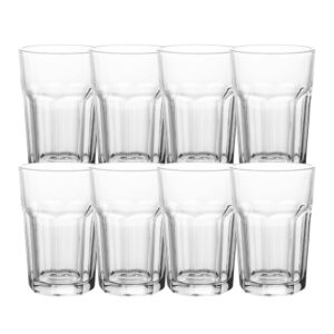 Jogo 8 Copos de Vidro Alto Vidro para Drink Bebidas Allure Transparente 425ml Wolff