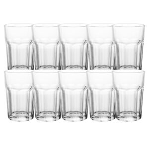 Jogo 10 Copos de Vidro Alto Vidro para Drink Bebidas Allure Transparente 425ml Wolff