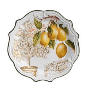 Prato Raso Cerâmica Toscana Limão Branco Scalla 27cm