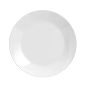 Prato Raso de Vidro Opalino 26cm Branco Classic Em Casa Tem