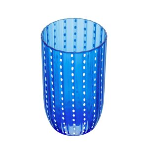 Copo Alto de Acrílico Orquídea Azul para Água Suco 450ml Wolff