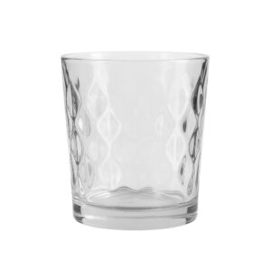Copo de Vidro Transparente para Whisky Diamond 360ml Em Casa Tem