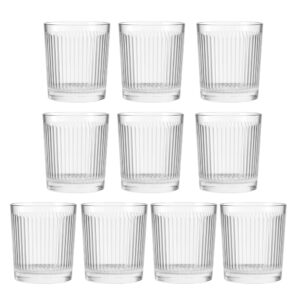 Jogo 10 Copo de Vidro Transparente Down Line 360ml Em Casa Tem