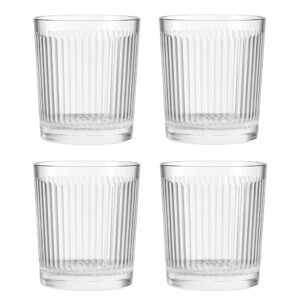 Jogo 4 Copo de Vidro Transparente Down Line 360ml Em Casa Tem