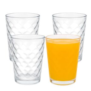 Jogo 4 Copo de Vidro 200ml Suco Refrigerante Água Waves Fratelli