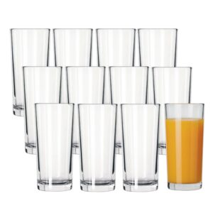Jogo 12 Copo Alto de Vidro para Drinks Liso Transparente Jamaica 320ml Class Home