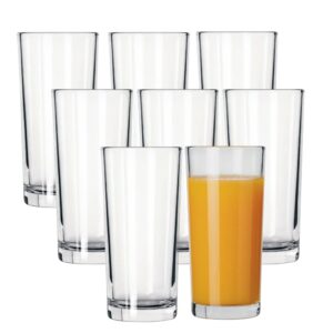 Jogo 8 Copo Alto de Vidro para Drinks Liso Transparente Jamaica 320ml Class Home