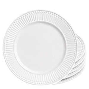 Jogo 6 Prato de Sobremesa Porto Brasil Roma Cerâmica Feldspática Mesa Posta 20,5cm