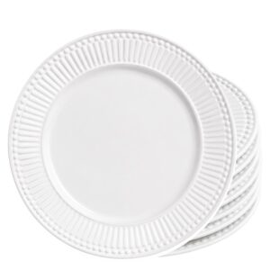 Jogo 8 Prato de Sobremesa Porto Brasil Roma Cerâmica Feldspática Mesa Posta 20,5cm
