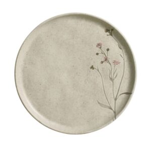 Prato de Sobremesa Porto Brasil Campestre Bio Stoneware Off White mesa Posta 21,5cm