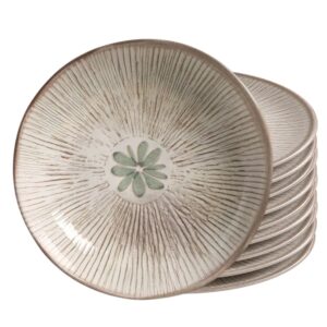 Jogo 10 Prato Fundo Porto Brasil Bio Evergreen Stoneware Mesa Posta 22,5cm