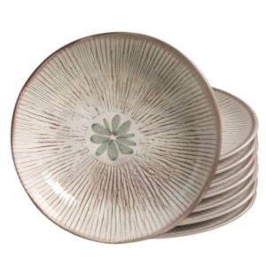 Jogo 8 Prato Fundo Porto Brasil Bio Evergreen Stoneware Mesa Posta 22,5cm