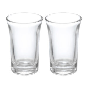 Kit 2 Copo de Shot Dose Vidro Transparente Copinho para Cachaça Tequila Base Resistente 40ml Haüskraft