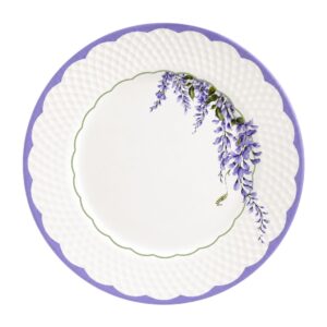 Prato Raso de Cerâmica Branco 29,5cm Lolly Plus Lavanda Alleanza Mesa Posta