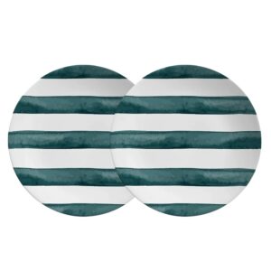 Jogo 2 Prato de Sobremesa de Cerâmica 21cm Verde Coup Green Trace Alleanza