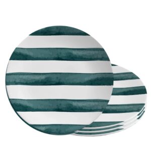 Jogo 4 Prato de Sobremesa de Cerâmica 21cm Verde Coup Green Trace Alleanza