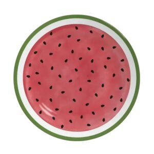 Prato de Sobremesa de Cerâmica 21cm Coup Melancia Frutas Tropicais Alleanza