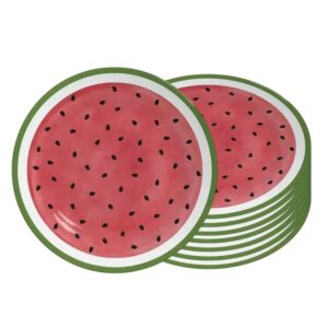 Jogo 8 Prato de Sobremesa de Cerâmica 21cm Coup Melancia Frutas Tropicais Alleanza