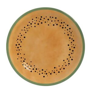 Prato de Sobremesa de Cerâmica 21cm Coup Mamão Frutas Tropicais Alleanza