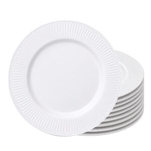 Jogo 10 Prato Raso Branco Melamina 27cm Avelina Lyor Mesa Posta