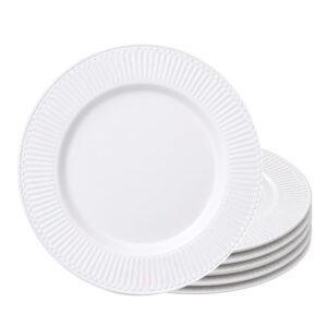 Jogo 6 Prato Raso Branco Melamina 27cm Avelina Lyor Mesa Posta