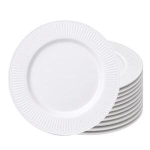 Jogo 12 Prato de Sobremesa Branco Melamina 20cm Avelina Lyor