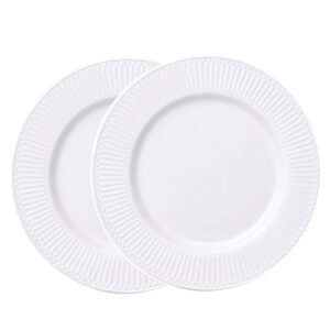 Jogo 2 Prato de Sobremesa Branco Melamina 20cm Avelina Lyor