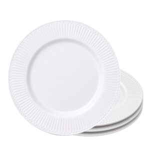 Jogo 4 Prato de Sobremesa Branco Melamina 20cm Avelina Lyor