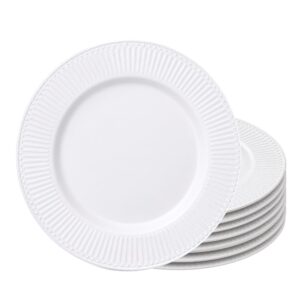 Jogo 8 Prato de Sobremesa Branco Melamina 20cm Avelina Lyor