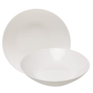Prato Fundo Branco de Vidro Opalino 20cm Essenza Rojemac Profissional