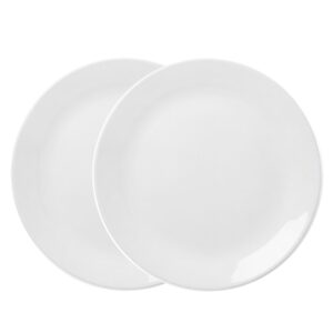 Jogo 2 Prato Raso de Vidro Branco Opalino 27cm Essenza Rojemac