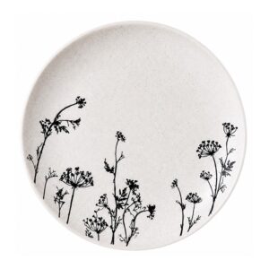 Prato Raso de Cerâmica Floral Moderno Mesa Posta Tainan Em Casa Tem 26cm
