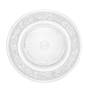 Prato de Sobremesa de Vidro Transparente Revelo Fino Pratinho 18cm Mesa Posta Haüskraft