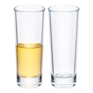 Kit 2 Copo de Shot Dose Vidro Titanium Copinho Cachaça Tequila Resistente Luxo 65ml Haüskraft Premium