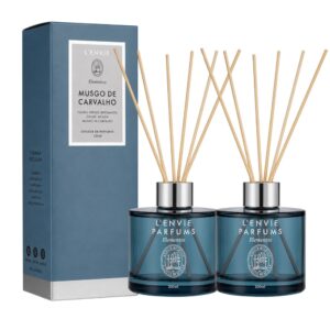 Kit 2 Difusor de Perfume Musgo de Carvalho Floral Aquoso Amadeirado Lenvie 200ml