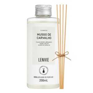 Refil Difusor De Perfume Musgo De Carvalho Aromatizador com Varetas Lenvie 200ml