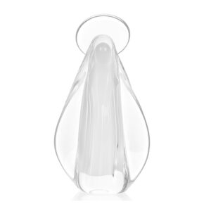 Imagem Nossa Senhora Santa Virgem Maria Branca White de Cristal Murano 24x12cm