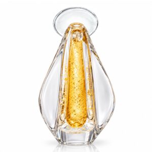 Imagem Nossa Senhora Santa Cristal Murano com Ouro 24K 15cm