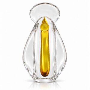 Imagem Nossa Senhora Santa Mini Cristal Murano Âmbar 11cm Escultura